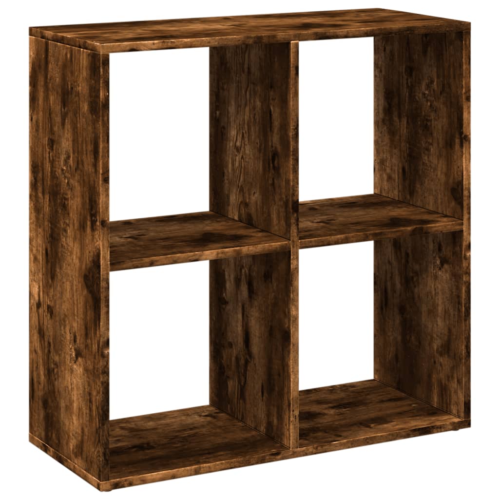 vidaXL Librería divisora madera roble ahumado 69,5x29x69,5 cm