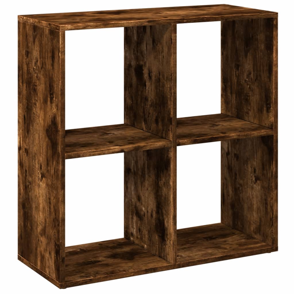 vidaXL Librería divisora madera roble ahumado 69,5x29x69,5 cm