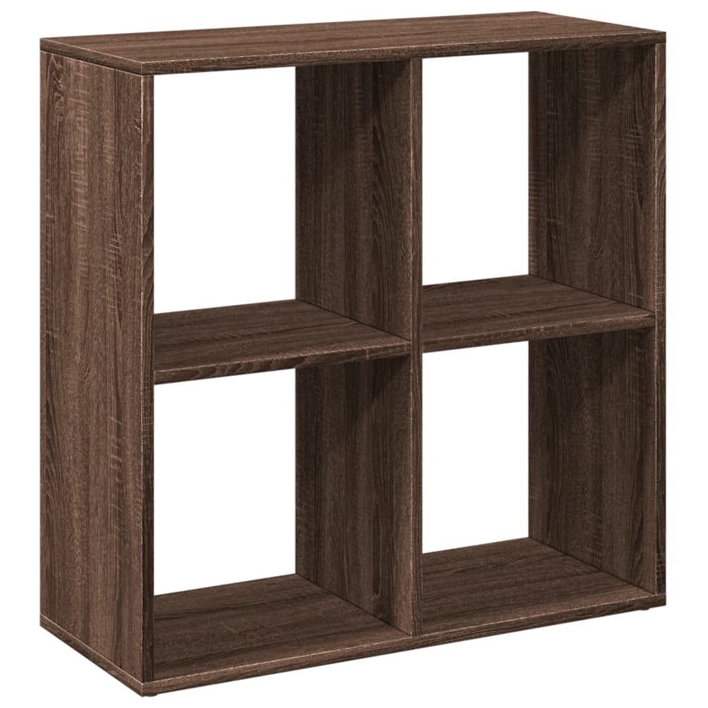 vidaXL Librería divisor madera ingeniería marrón roble 69,5x29x69,5 cm