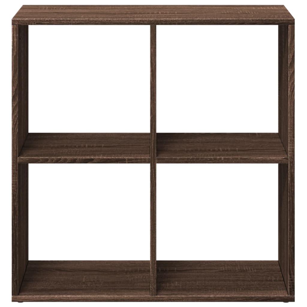 vidaXL Librería divisor madera ingeniería marrón roble 69,5x29x69,5 cm