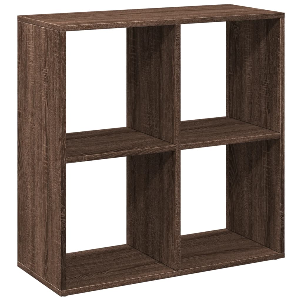 vidaXL Librería divisor madera ingeniería marrón roble 69,5x29x69,5 cm