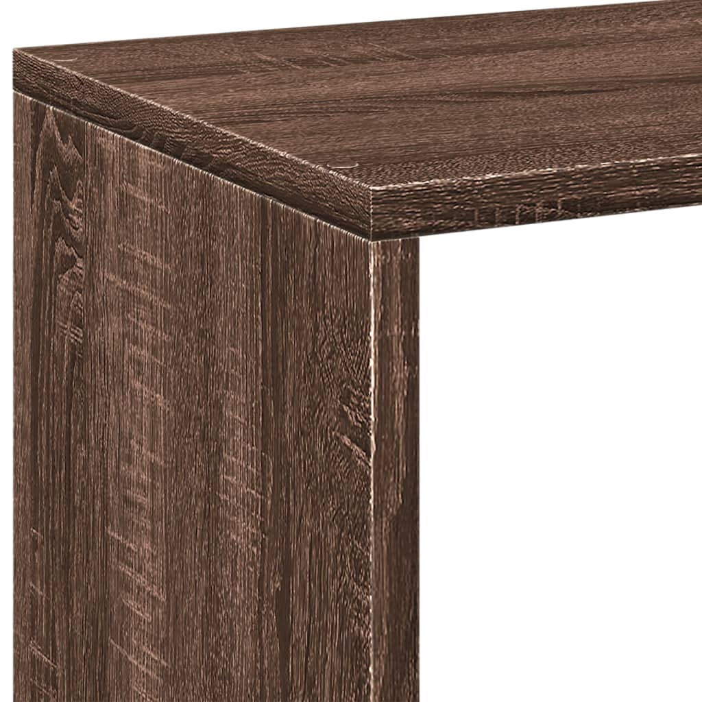 vidaXL Librería divisor madera ingeniería marrón roble 69,5x29x69,5 cm