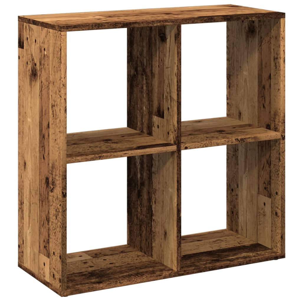 vidaXL Librería divisor madera ingeniería envejecida 69,5x29x69,5 cm