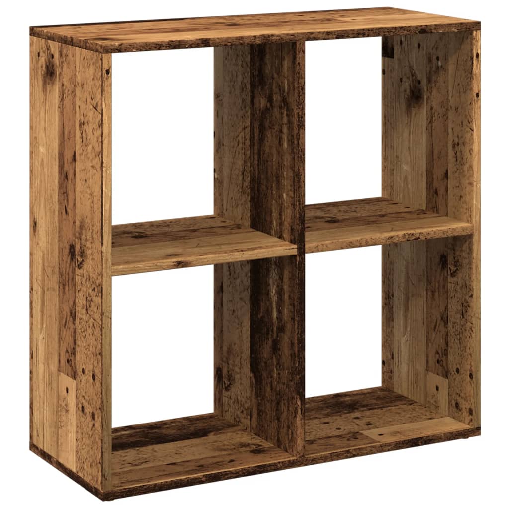 vidaXL Librería divisor madera ingeniería envejecida 69,5x29x69,5 cm