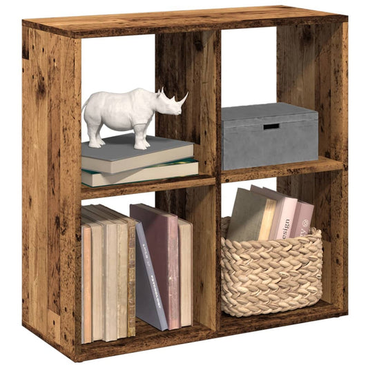 vidaXL Librería divisor madera ingeniería envejecida 69,5x29x69,5 cm