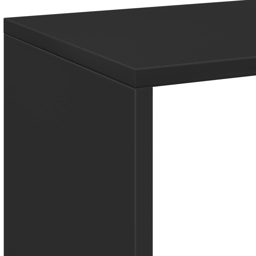 vidaXL Librería divisora madera de ingeniería negra 69,5x29x103,5 cm