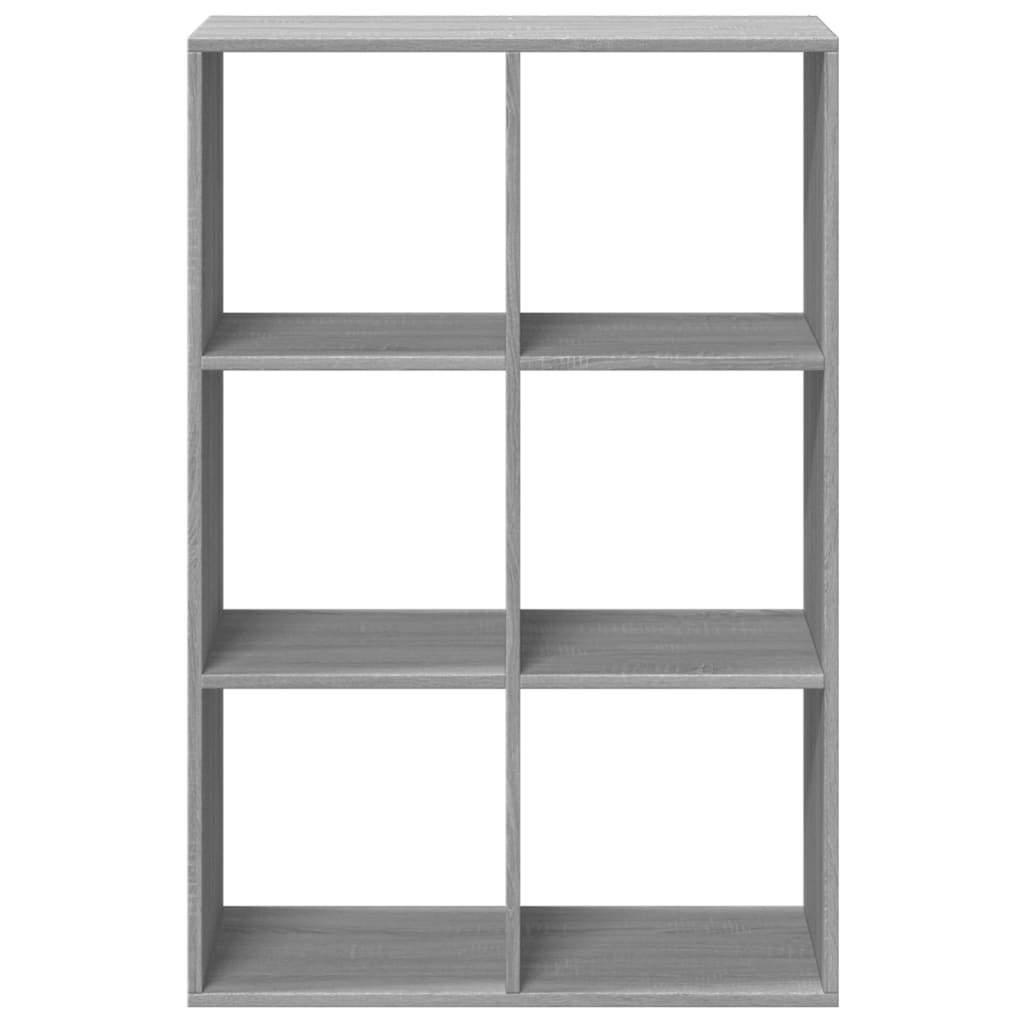 vidaXL Librería divisor madera ingeniería gris Sonoma 69,5x29x103,5 cm