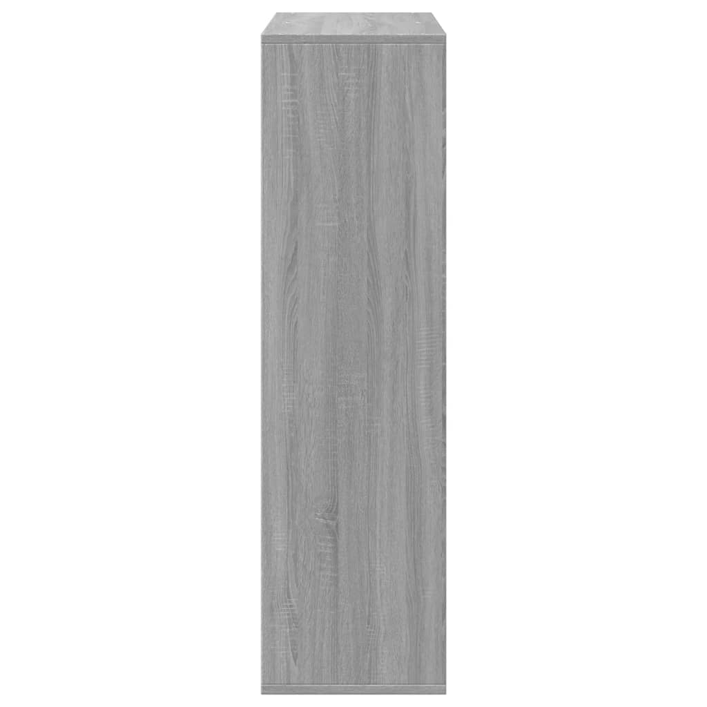 vidaXL Librería divisor madera ingeniería gris Sonoma 69,5x29x103,5 cm