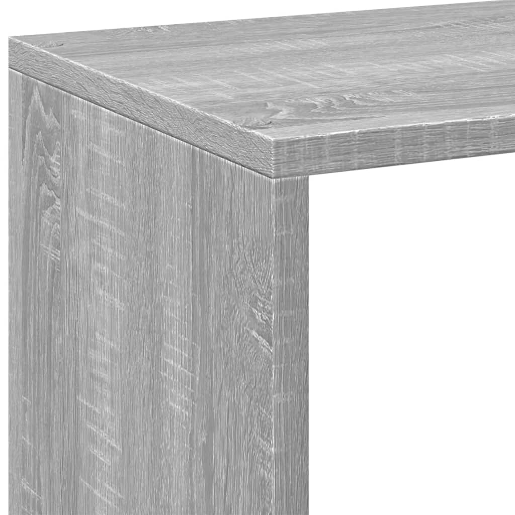 vidaXL Librería divisor madera ingeniería gris Sonoma 69,5x29x103,5 cm