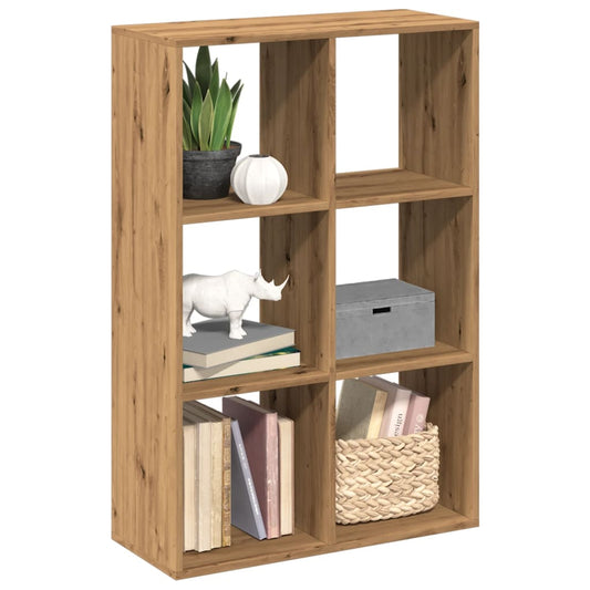 vidaXL Librería divisora madera roble artisan 69,5x29x103,5 cm