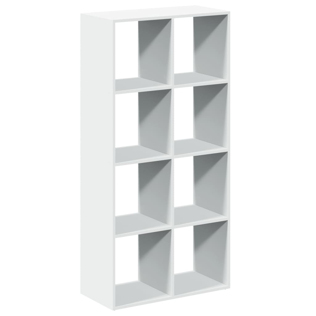 vidaXL Librería divisora madera ingeniería blanco 69,5x29x137,5 cm