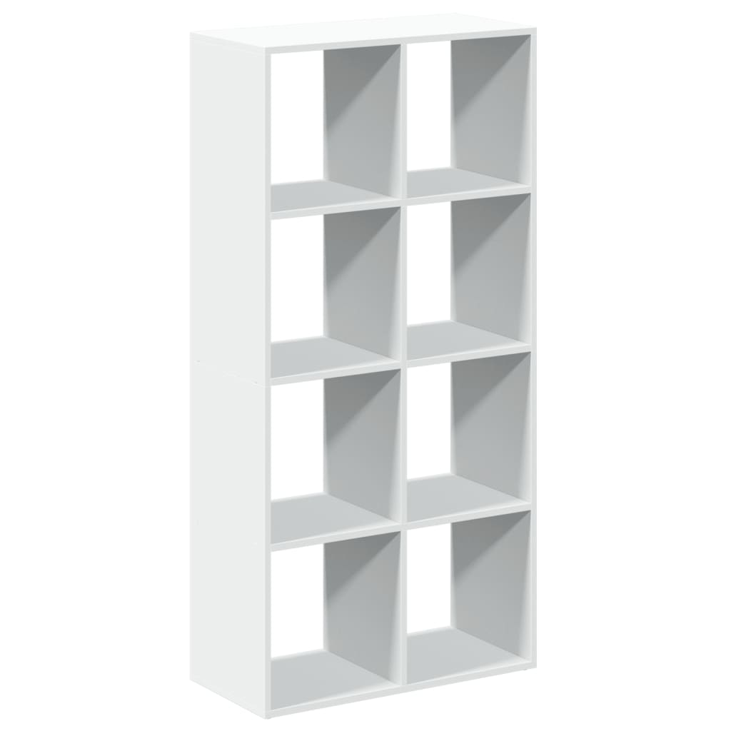 vidaXL Librería divisora madera ingeniería blanco 69,5x29x137,5 cm