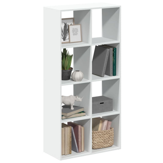 vidaXL Librería divisora madera ingeniería blanco 69,5x29x137,5 cm