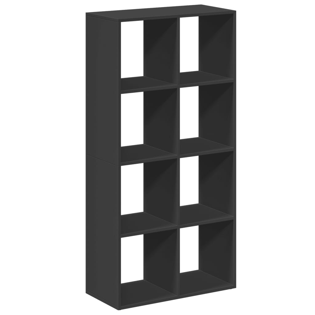 vidaXL Librería divisora madera de ingeniería negra 69,5x29x137,5 cm