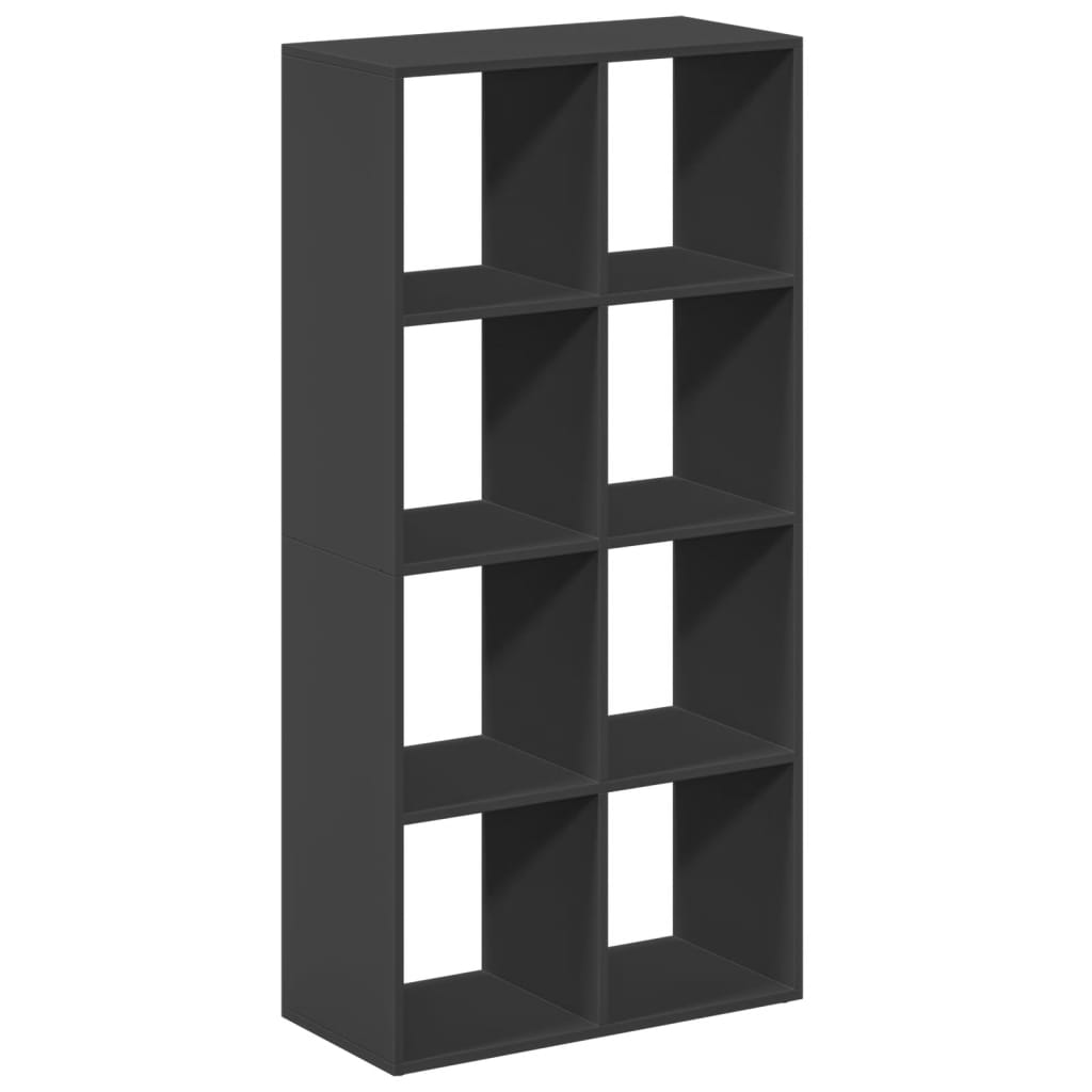 vidaXL Librería divisora madera de ingeniería negra 69,5x29x137,5 cm