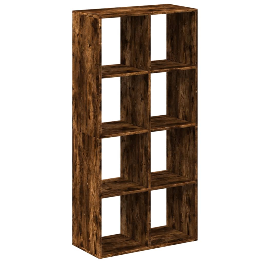 vidaXL Librería divisora madera roble ahumado 69,5x29x137,5cm