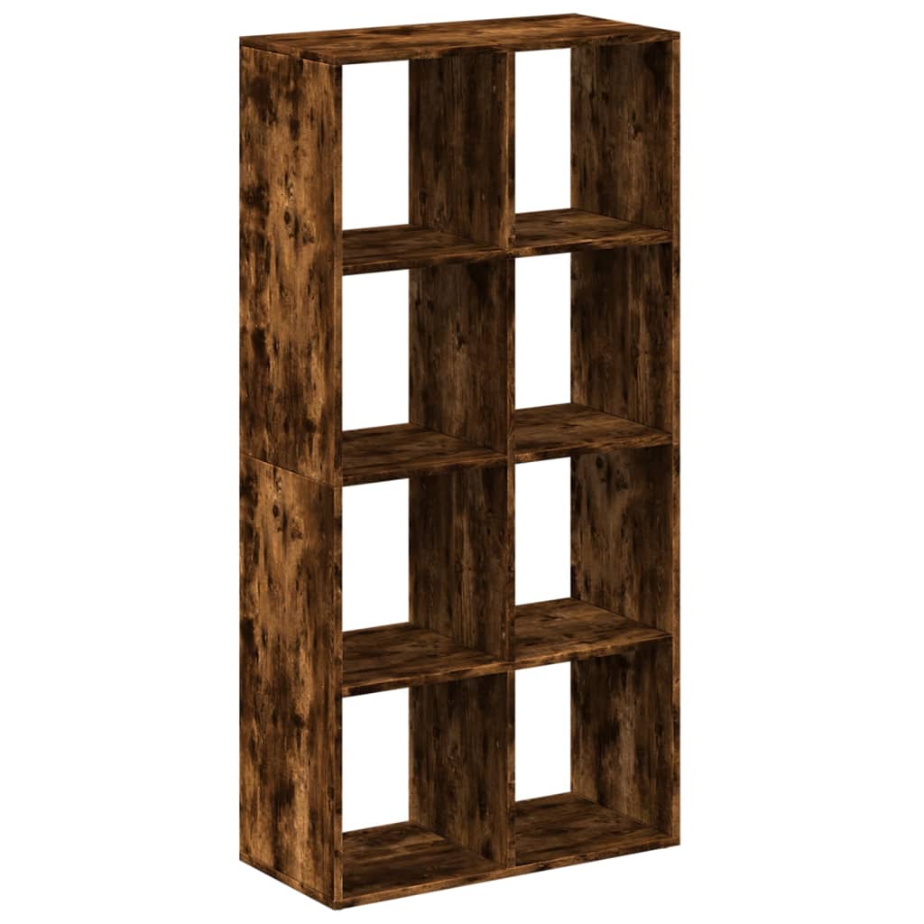 vidaXL Librería divisora madera roble ahumado 69,5x29x137,5cm