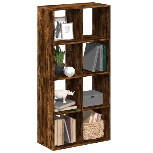 vidaXL Librería divisora madera roble ahumado 69,5x29x137,5cm