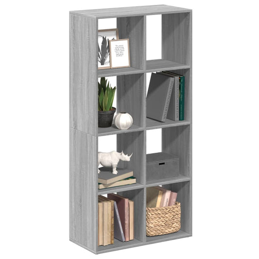 vidaXL Librería divisor madera ingeniería gris Sonoma 69,5x29x137,5 cm