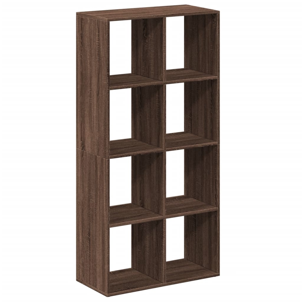 vidaXL Librería divisor madera ingeniería marrón roble 69,5x29x137,5cm