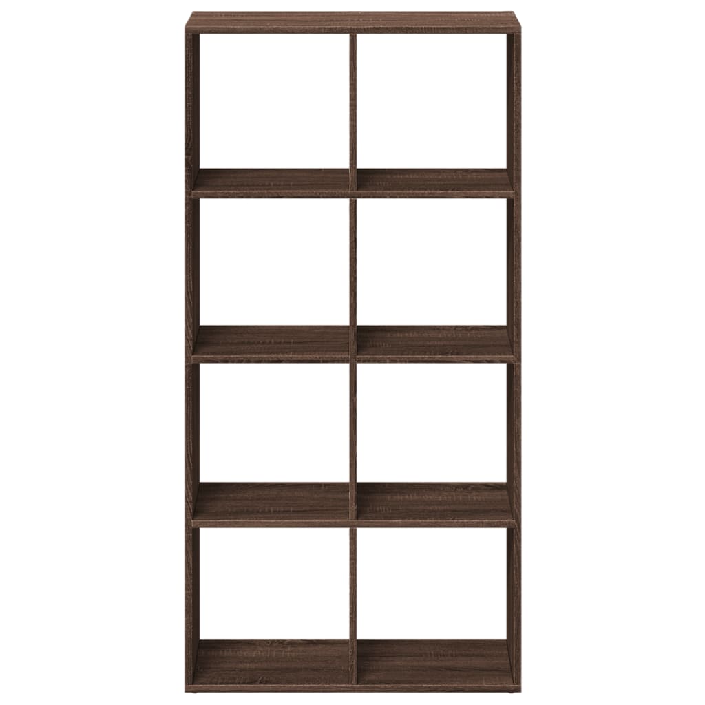 vidaXL Librería divisor madera ingeniería marrón roble 69,5x29x137,5cm