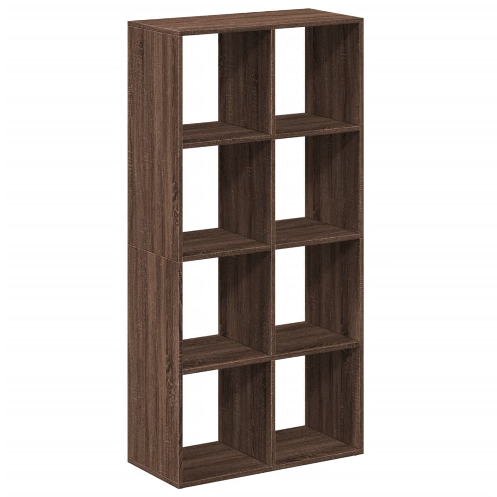 vidaXL Librería divisor madera ingeniería marrón roble 69,5x29x137,5cm