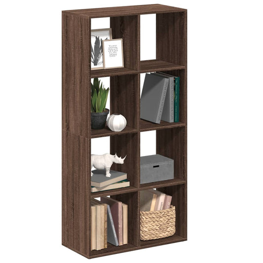 vidaXL Librería divisor madera ingeniería marrón roble 69,5x29x137,5cm