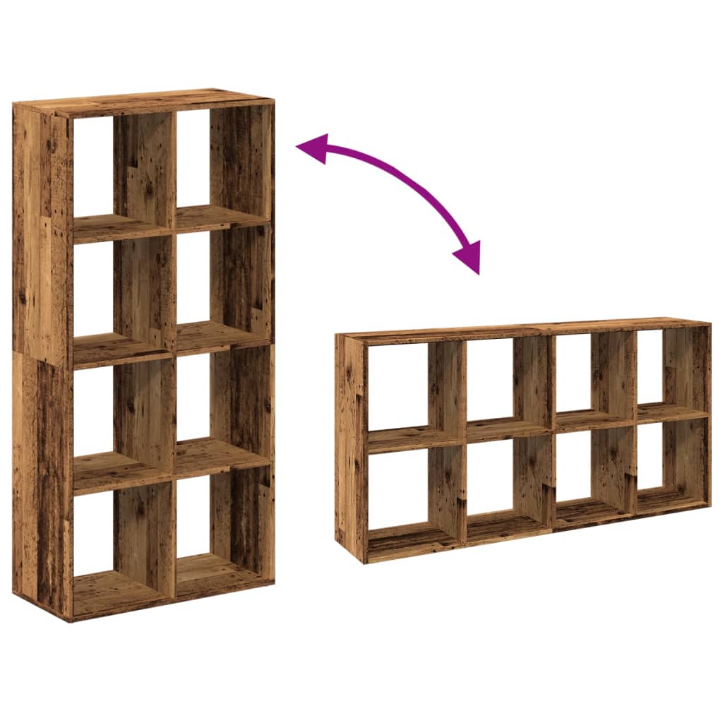 vidaXL Librería divisor madera ingeniería envejecida 69,5x29x137,5 cm