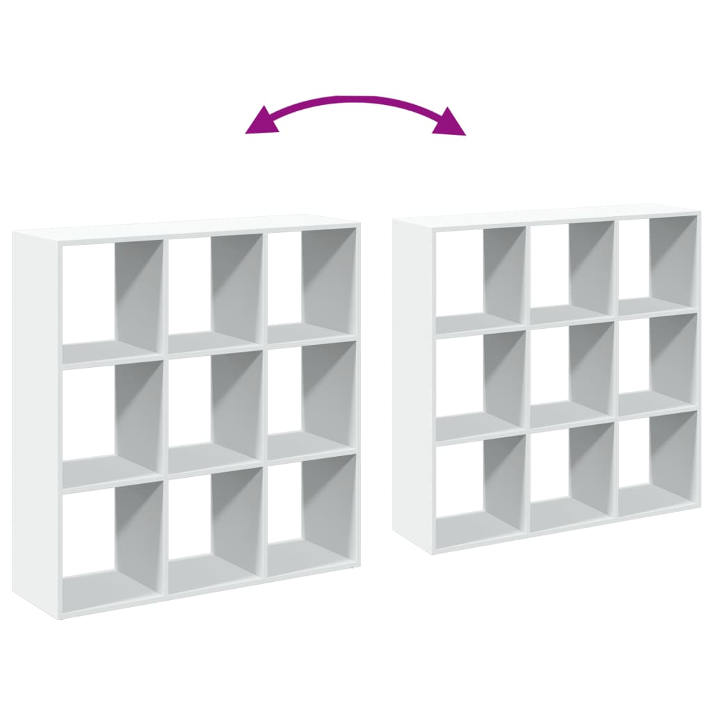 vidaXL Librería divisora madera ingeniería blanca 102x29x103,5 cm