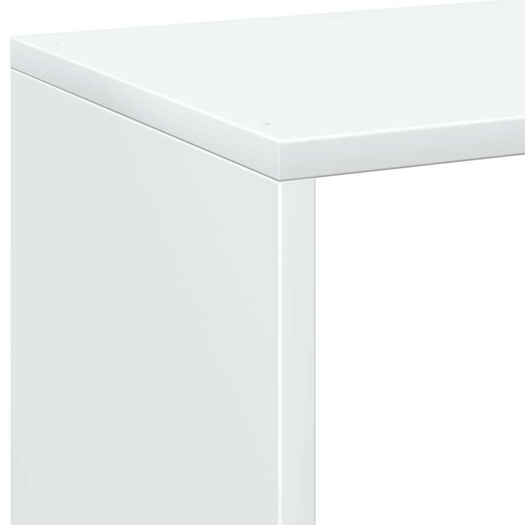 vidaXL Librería divisora madera ingeniería blanca 102x29x103,5 cm