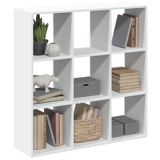 vidaXL Librería divisora madera ingeniería blanca 102x29x103,5 cm