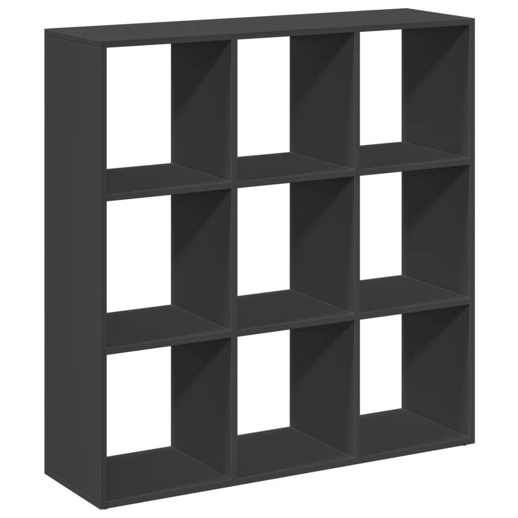 vidaXL Librería divisora madera de ingeniería negra 102x29x103,5 cm