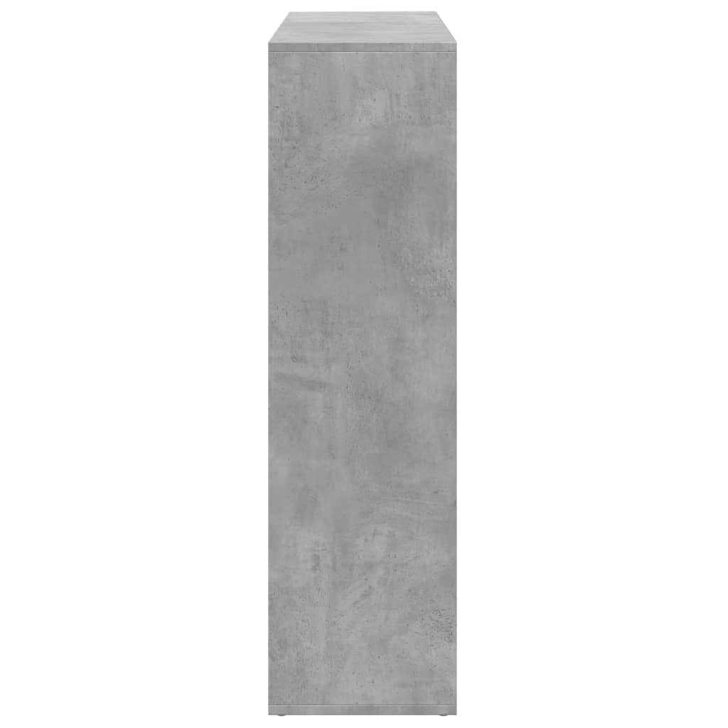 vidaXL Librería divisora madera gris hormigón 102x29x103,5 cm