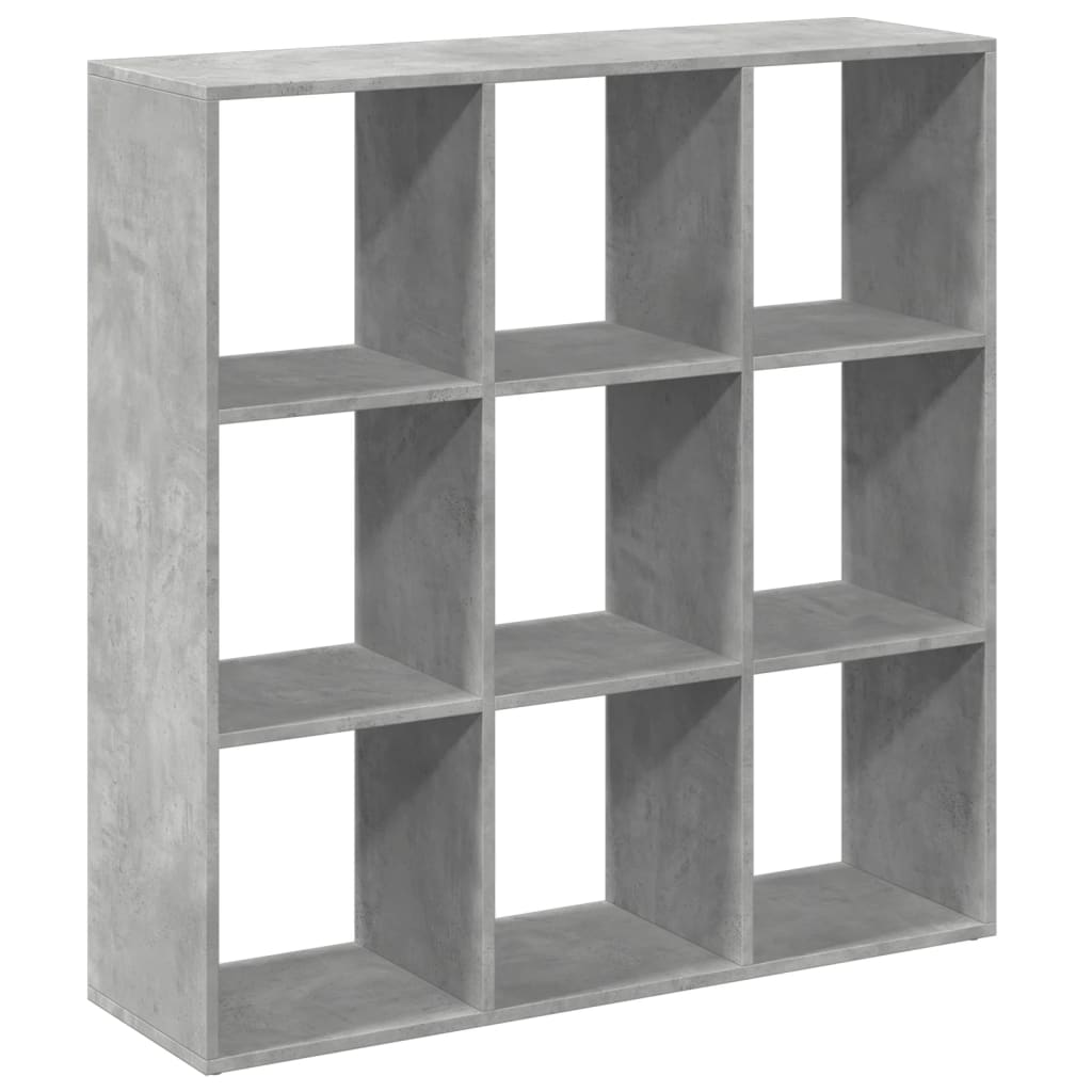 vidaXL Librería divisora madera gris hormigón 102x29x103,5 cm