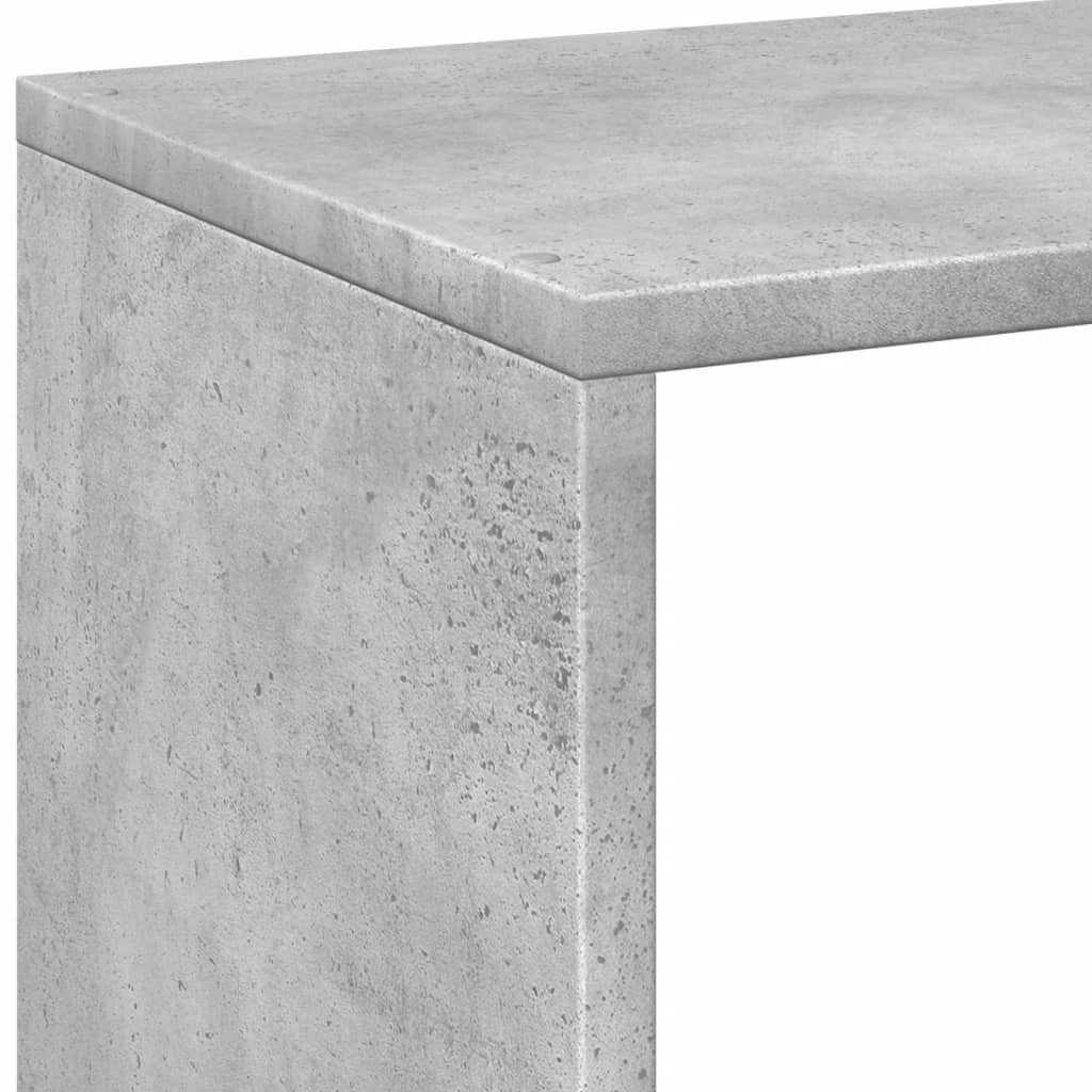 vidaXL Librería divisora madera gris hormigón 102x29x103,5 cm