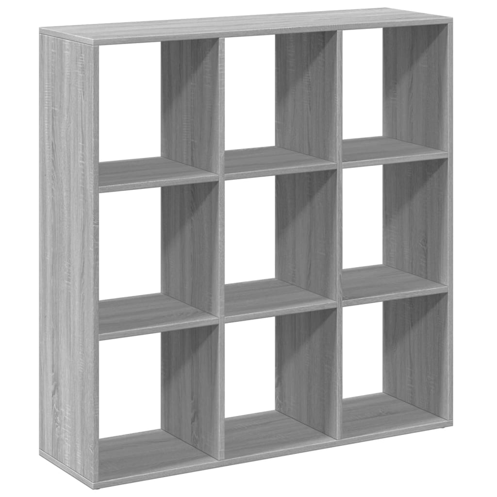 vidaXL Librería divisor madera ingeniería gris Sonoma 102x29x103,5 cm