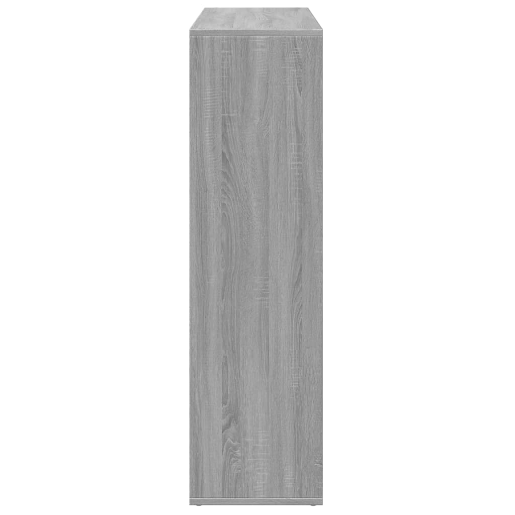 vidaXL Librería divisor madera ingeniería gris Sonoma 102x29x103,5 cm