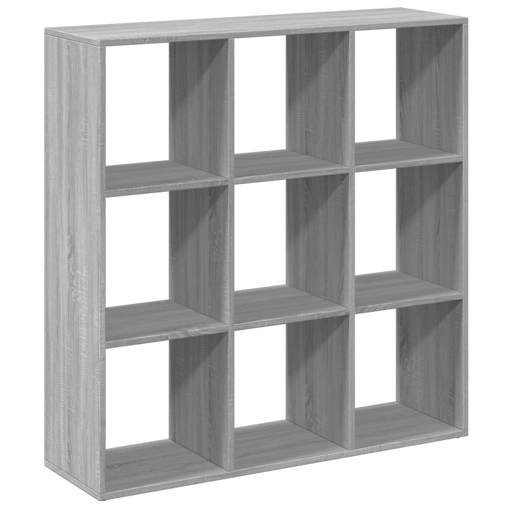 vidaXL Librería divisor madera ingeniería gris Sonoma 102x29x103,5 cm