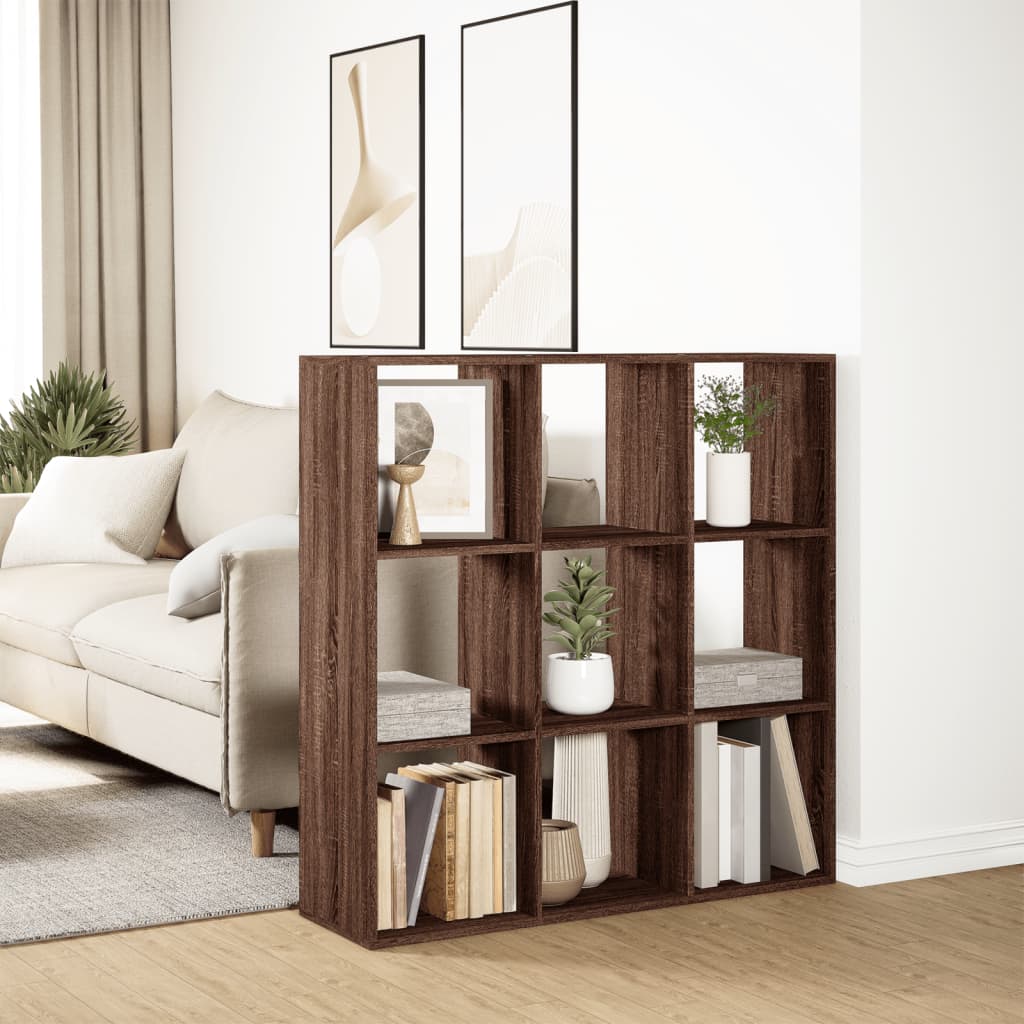 vidaXL Librería divisora madera marrón roble 102x29x103,5 cm