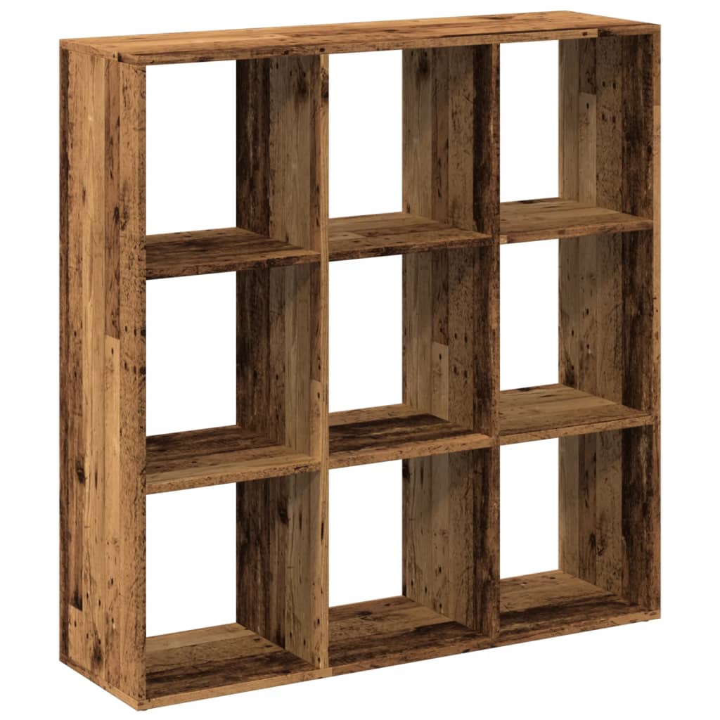 vidaXL Librería divisora madera ingeniería envejecida 102x29x103,5 cm