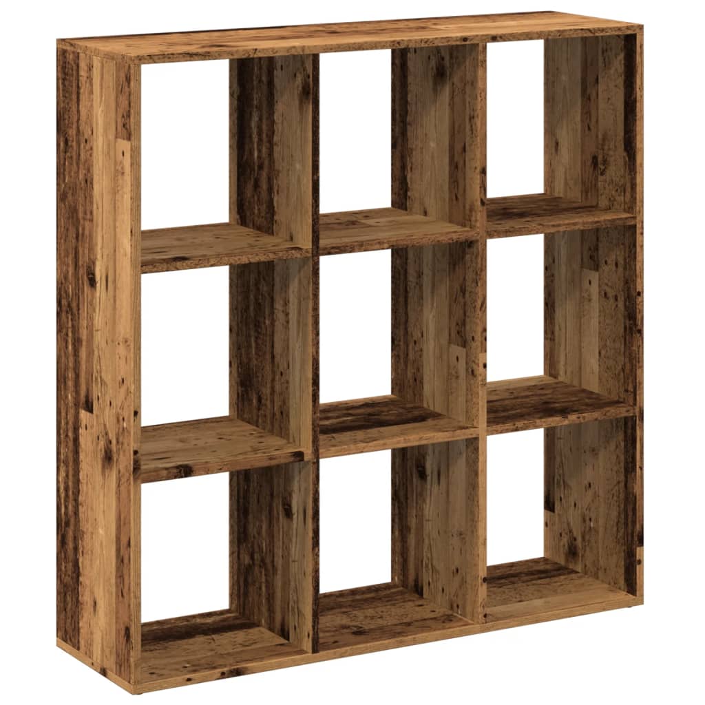 vidaXL Librería divisora madera ingeniería envejecida 102x29x103,5 cm