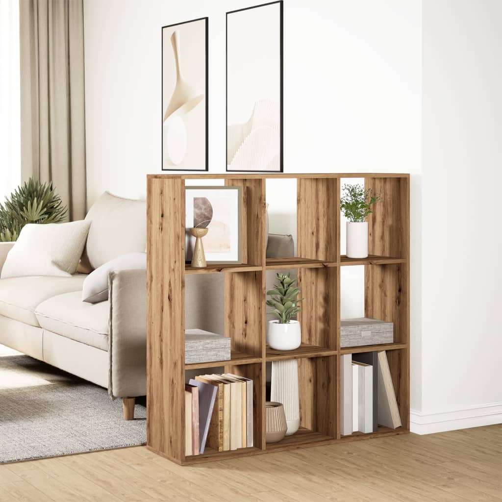 vidaXL Librería divisora madera roble artisan 102x29x103,5 cm