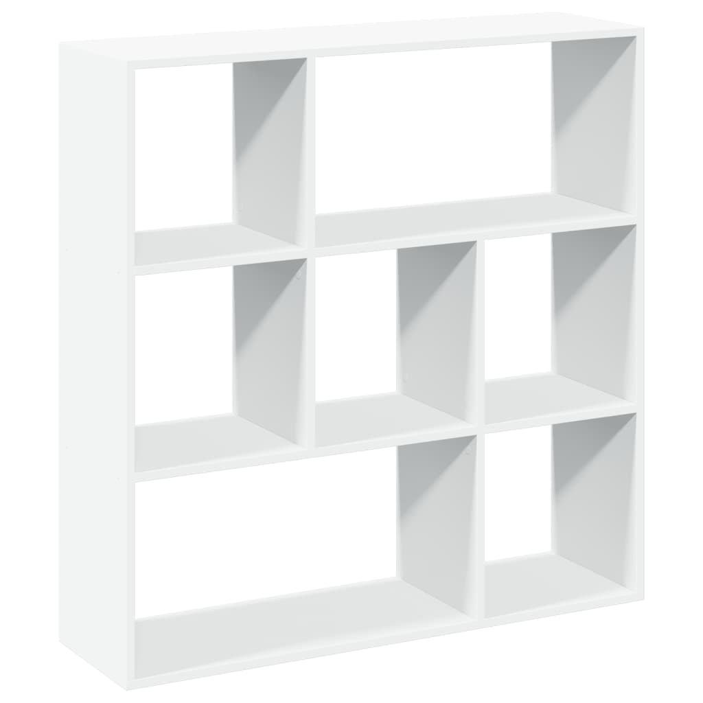 vidaXL Librería divisora madera ingeniería blanca 102x29x103,5 cm