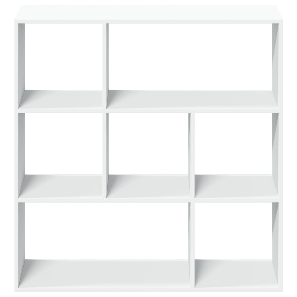 vidaXL Librería divisora madera ingeniería blanca 102x29x103,5 cm