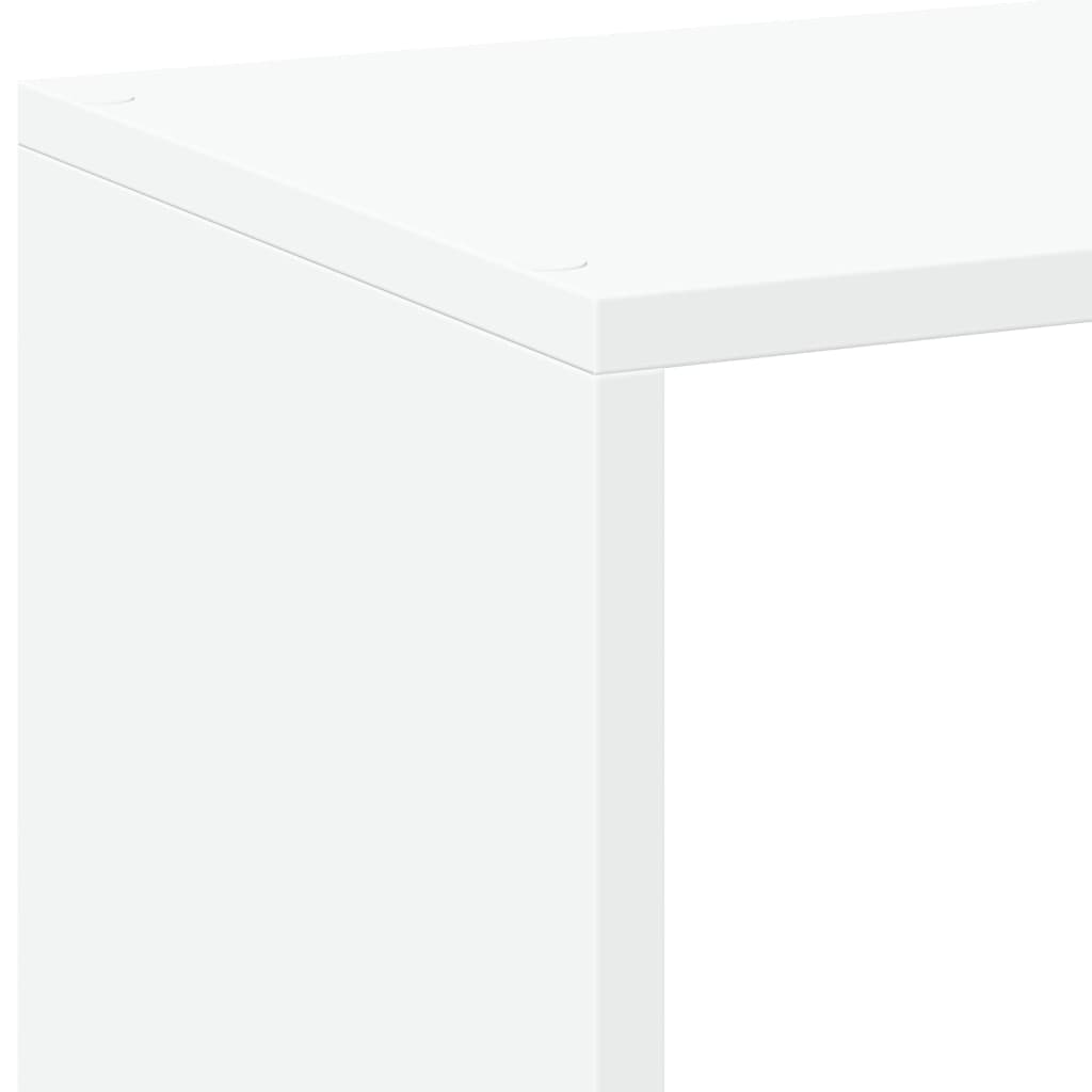 vidaXL Librería divisora madera ingeniería blanca 102x29x103,5 cm