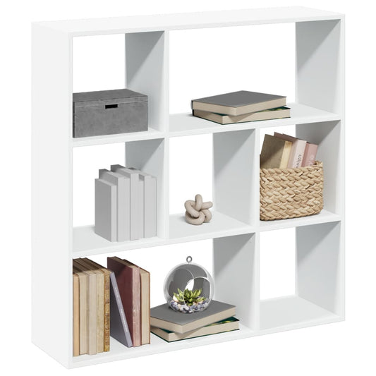 vidaXL Librería divisora madera ingeniería blanca 102x29x103,5 cm