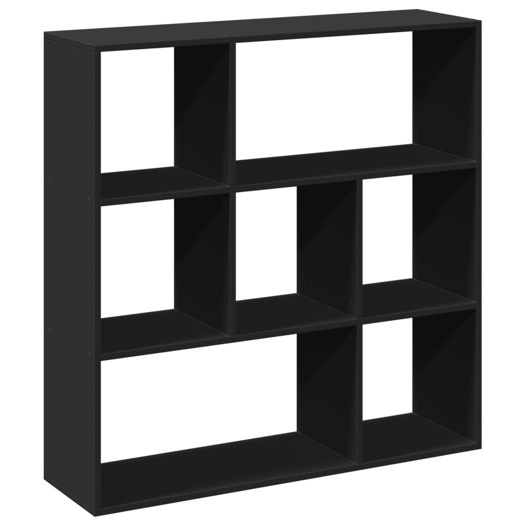 vidaXL Librería divisora madera de ingeniería negra 102x29x103,5 cm