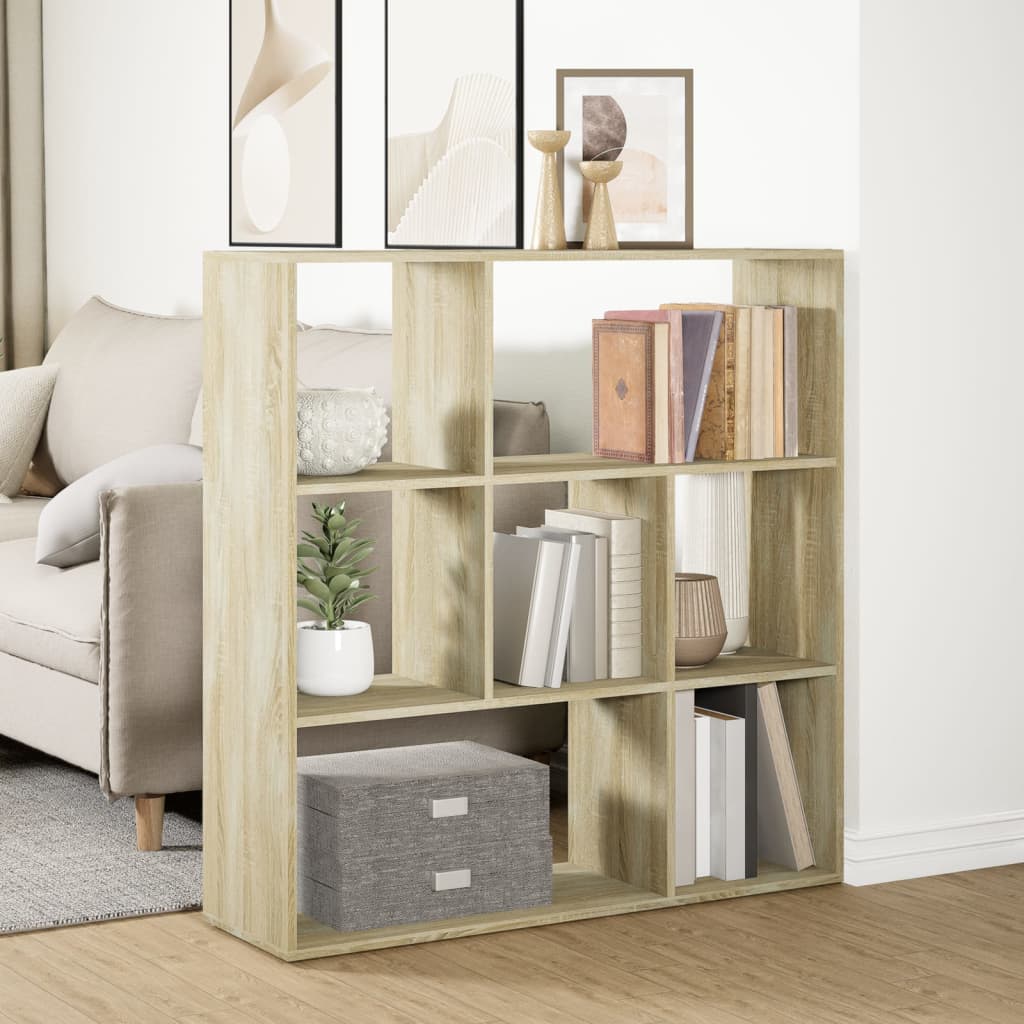 vidaXL Librería divisor madera ingeniería roble Sonoma 102x29x103,5 cm