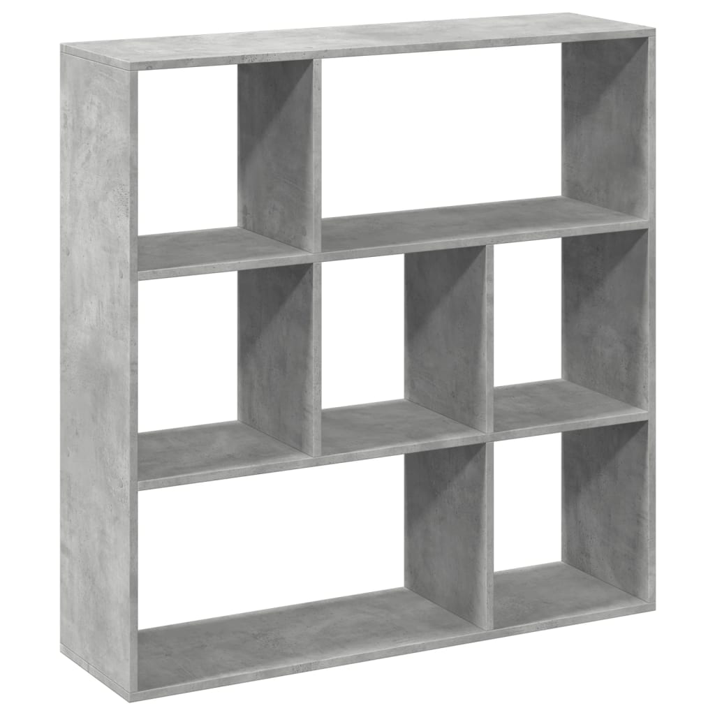 vidaXL Librería divisora madera gris hormigón 102x29x103,5 cm