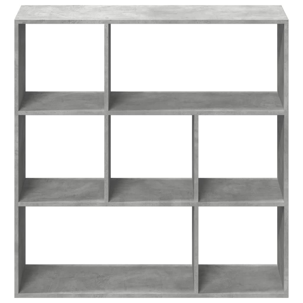 vidaXL Librería divisora madera gris hormigón 102x29x103,5 cm